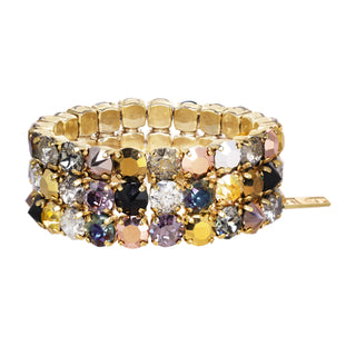 Olivia 3 Strand Stretch Bracelet in Metallics