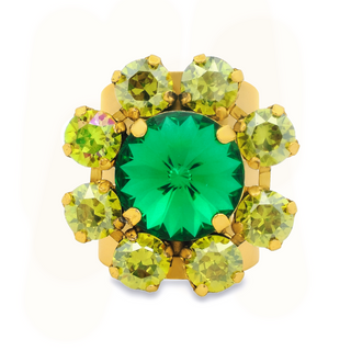 Twiggy Plus Ring in Magestic Green