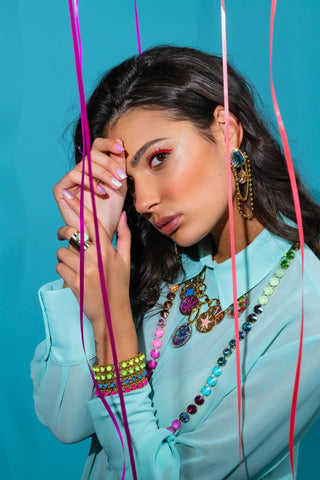 Celia Necklace Rainbow Ombre