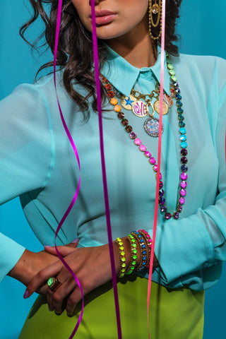 Celia Necklace Rainbow Ombre