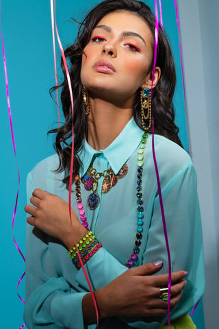 Celia Necklace Rainbow Ombre