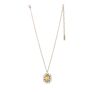 Edith Rectangle Pendant Necklace in Champagne