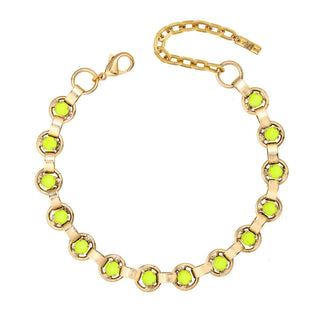 Collier à maillons aux couleurs électriques
