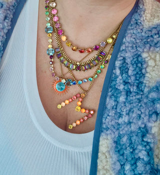Monogram Necklace in Colors
