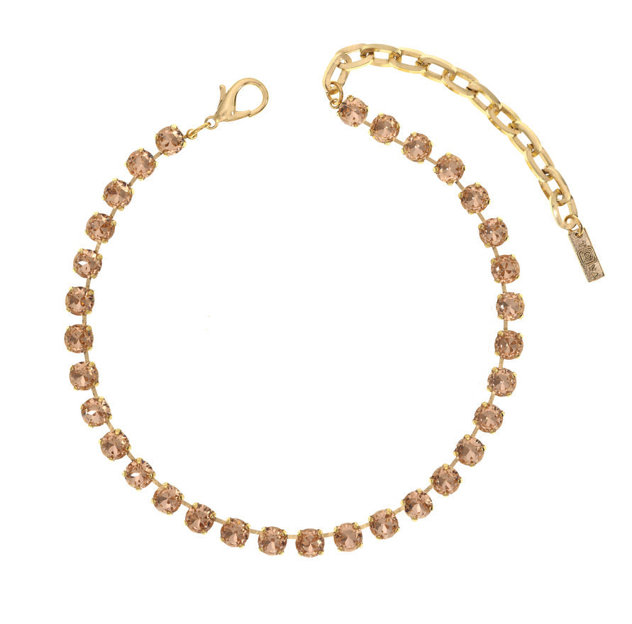 IN STOCK Dark Rose Glimmer Gold Oakland Necklace - TOVA main image 1