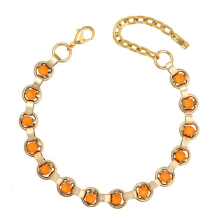 Collier à maillons aux couleurs électriques
