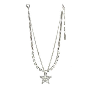 Collier étoile superposée en argent