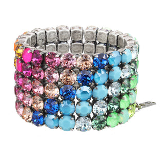 Olivia 5 strand Diagonal pattern Stretch Bracelet