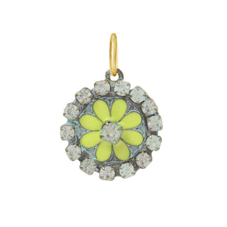 Mini Turquoise Flower Slide it Charm