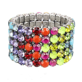 Olivia 5 Strand V Pattern Stretch Bracelet