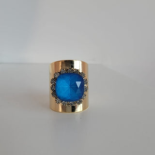 Sydney Square Ring Antique Gold
