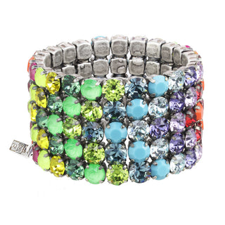 Olivia 5 Strand V Pattern Stretch Bracelet