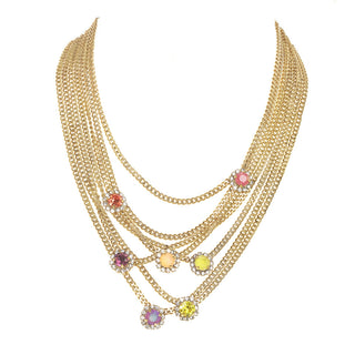 Neck Mess Necklace in Pink Ombre