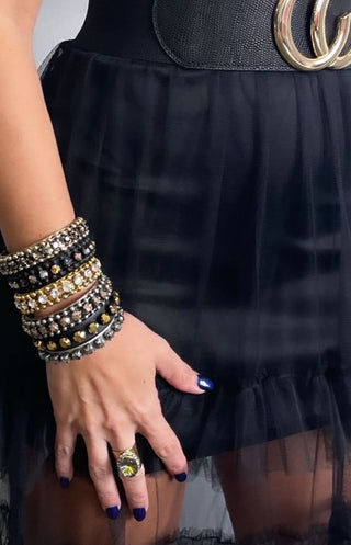 Nyon Bracelet in Smutt and Metallic Gold