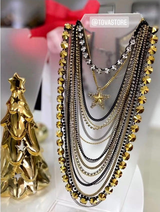 Collier Multi II étoiles superposées