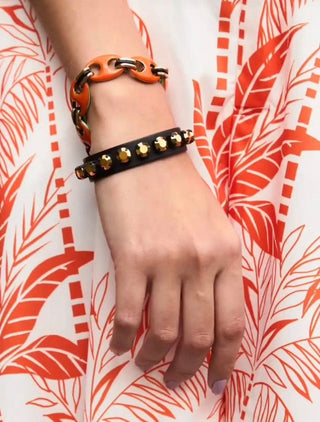 Nyon Bracelet in Smutt and Metallic Gold