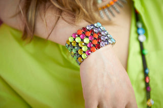 Olivia 5 Strand V Pattern Stretch Bracelet