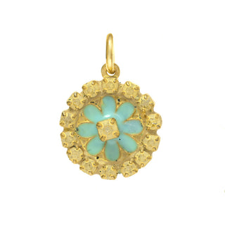 Mini Yellow Slide it Flower Charm