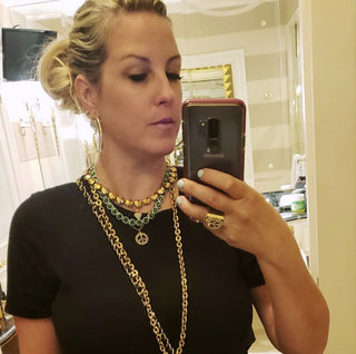 Peace Out Earrings in Metallics