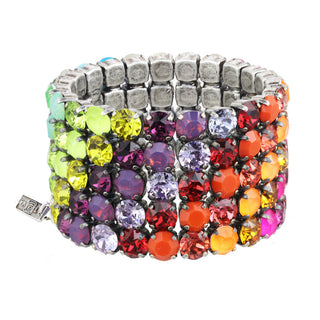 Olivia 5 strand Diagonal pattern Stretch Bracelet