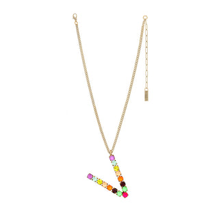 Monogram Necklace in Colors