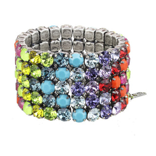 Olivia 5 Strand V Pattern Stretch Bracelet