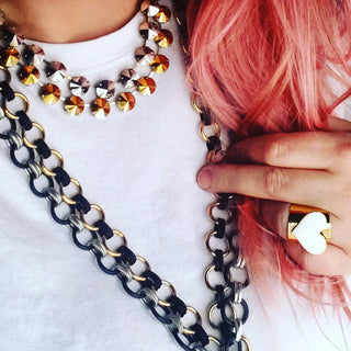 The Sofia Necklace - Gold/Chrome