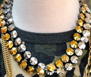 The Sofia Necklace - Gold/Chrome