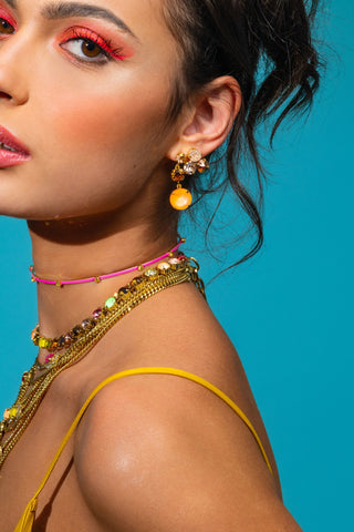 Neck Mess Necklace in Pink Ombre