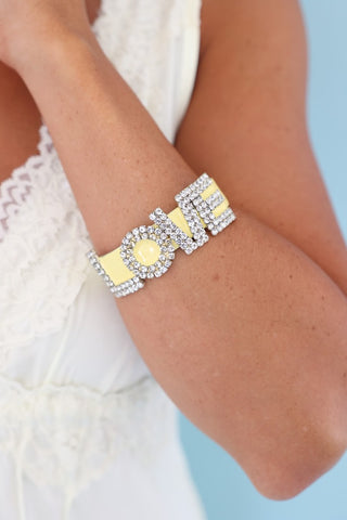 LA LA LOVE Cuff in Enamel / Fairy Dust