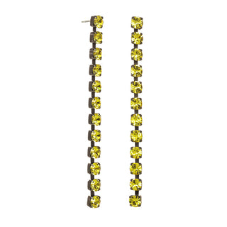 Berenike Earrings in Gunmetal / Bright Yellow