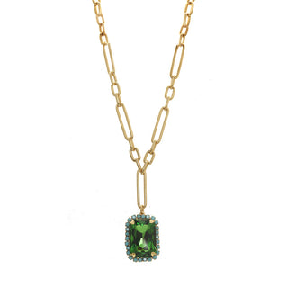 Collier Mini Soleil en Vert Fougère