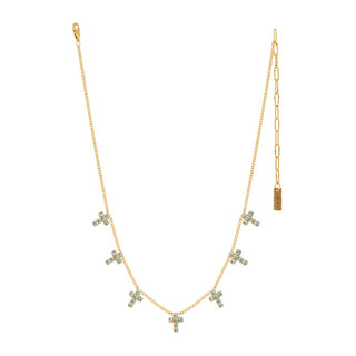 Collier multi-croix en pastèque