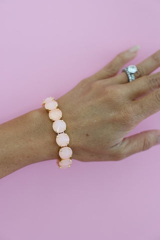 Croatia Stretch Bracelet in Ultra White Opal  - Various Colrs
