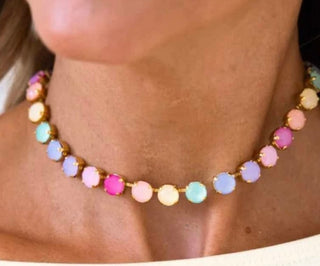 Oakland Necklace in White Opal Multi