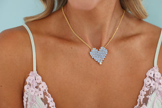 Candy Heart Necklace in Pastels