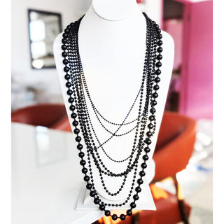 Radmilla Multi Long Necklace in Smutt