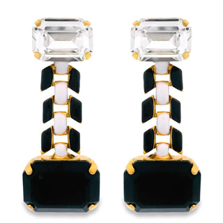 Shelley Earrings in Black and White