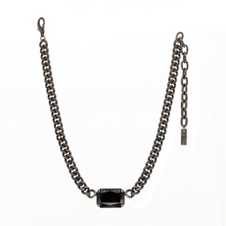 Darcy Necklace in Gunmetal / Jet