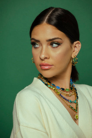 Jabari Necklace in Blue / Emerald