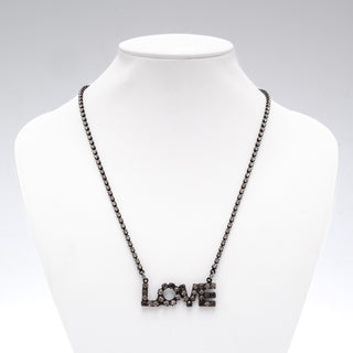 Love Marquee Necklace in Smutt