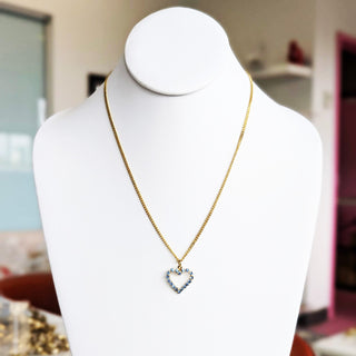 Little Heart Necklace in Light Sapphire