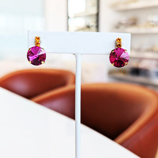 Dee Earrings in Fuchsia