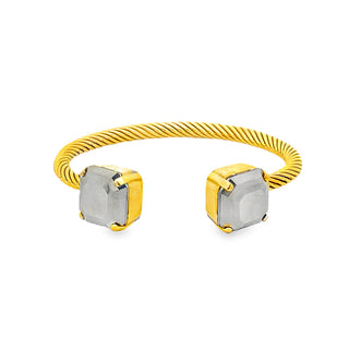 Charlotte Cuff in Square in Metallic Gold