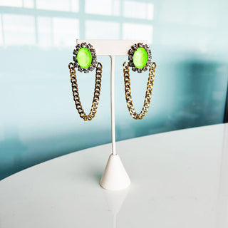 Abbey Earrings in Electric Green
