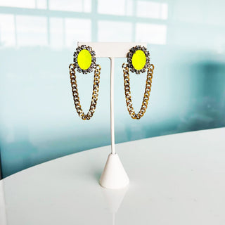 Abbey Earrings in Electric Yellow