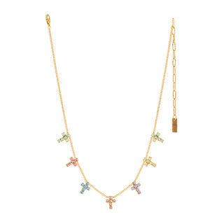Multi Cross Necklace in Fairy Dust