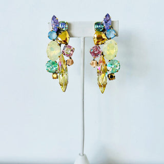 Amira Clip On Earrings in Pastels "One of a Kind"