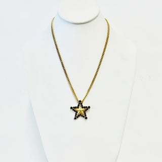 Aurora Necklace Small Star in Jet