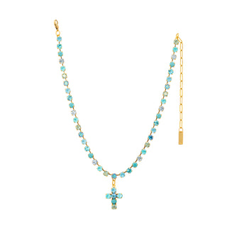 Baby Donatella Necklace in Blue Mix